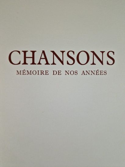YVES MONTAND CHANTE... CHANSONS MEMOIRES...