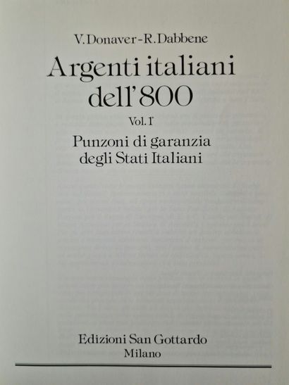 4 OUVRAGES SUR L’ORFEVRERIE ITALIENNE :
-...