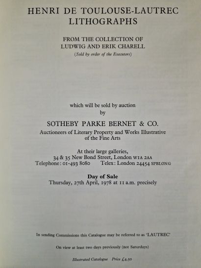 6 WORKS ON THE WORK OF TOULOUSE-LAUTREC AND...