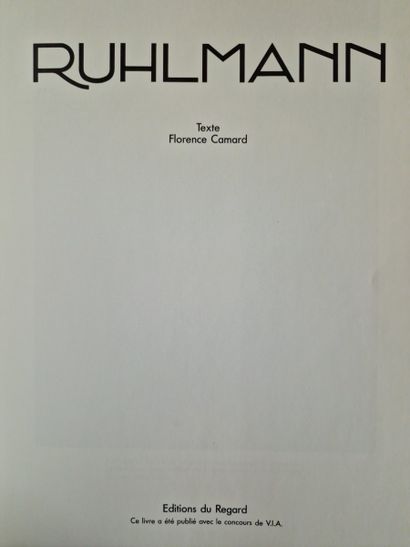 RUHLMANN, (CAMARD, Florence), Editions du...