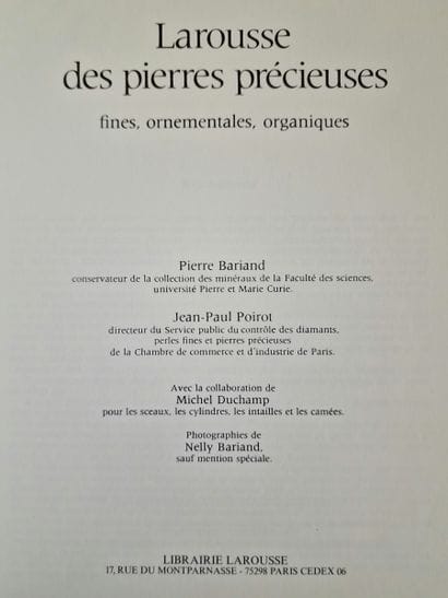 7 OUVRAGES DE GEMMOLOGIE : 
- LES PIERRES...