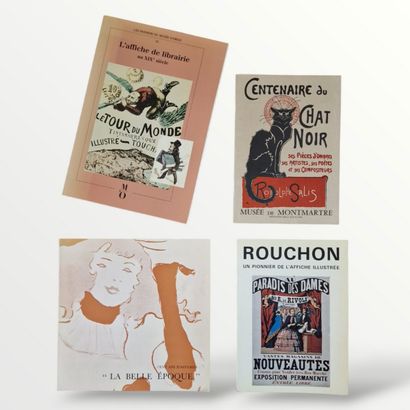 4 BOOKS ON THE POSTER AROUND 1900 : 
- CENT...