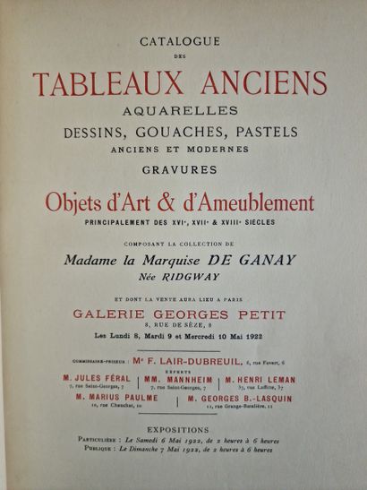 2 CATALOGS OF PUBLIC AUCTIONS :
- COLLECTION...