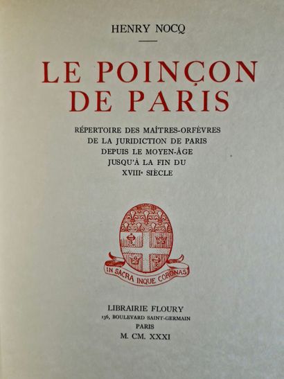 LE POINCON DE PARIS Répertoire des Maîtres...