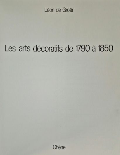 3 OUVRAGES SUR LES ARTS DECORATIFS AU XIXE...