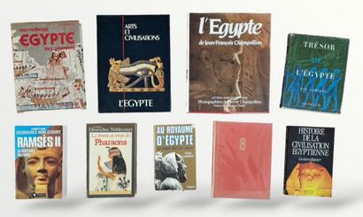 9 WORKS OF EGYPTOLOGY : 
- AU ROYAUME D'EGYPTE...