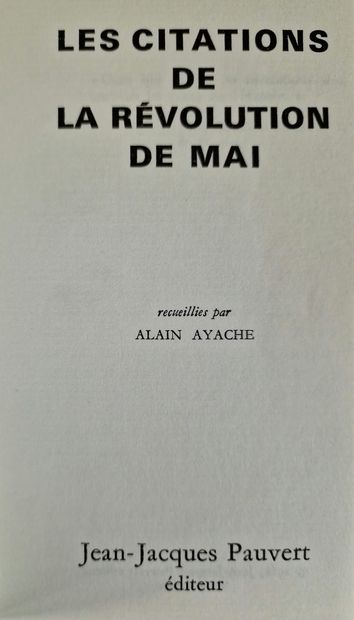 6 BOOKS ON MAY 68 : 
- LA FRANCE DE 68, (DELALE,...