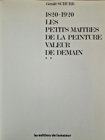 LES PETITS MAITRES DE LA PEINTURE, 1820-1920,...