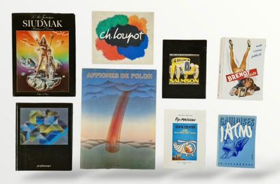 8 BOOKS ON THE POSTER : 
- SIUDMAK, PEINTURES...