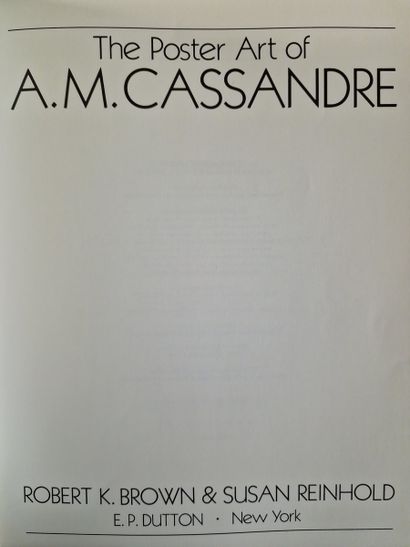 3 BOOKS ON CASSANDRE : 
- A.M. CASSANDRE...
