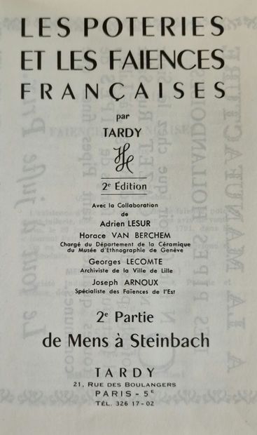 3 BOOKS ON FRENCH FAIENCE AND PORCELAIN :...