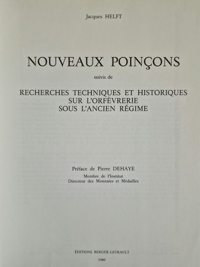 NOUVEAUX POINCONS (HELFT, Jacques), Editions...