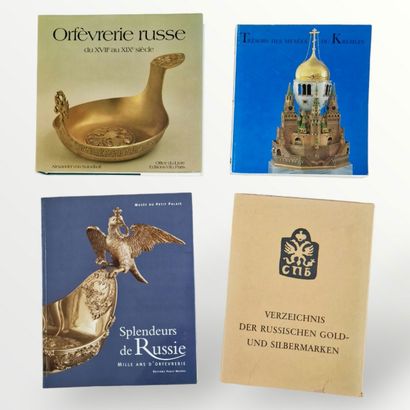 4 OUVRAGES SUR L'ORFEVRERIE RUSSE : 
- ORFEVRERIE...