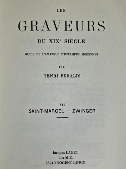 LES GRAVEURS DU XIXe SIECLE GUIDE DE L'AMATEUR...