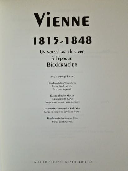 3 OUVRAGES SUR LE MOBILIER BIEDERMEIER ET...