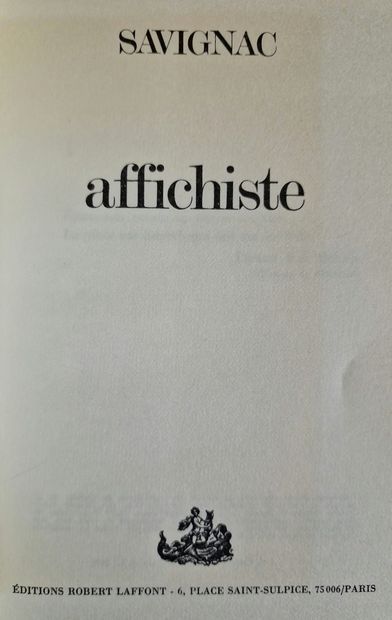 3 BOOKS ON SAVIGNAC : 
- SAVIGNAC L'affiche...