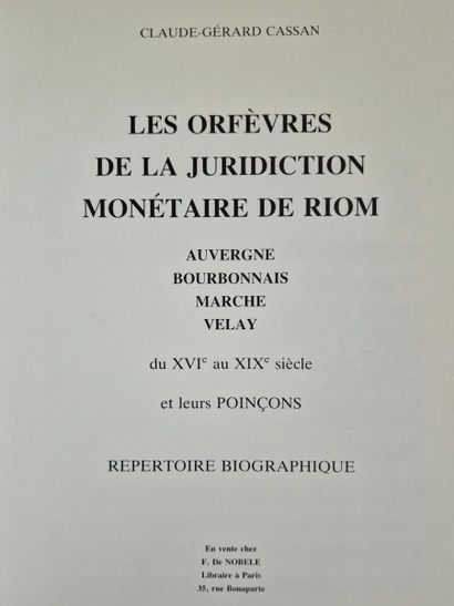 3 WORKS ON THE GOLDSMITHS OF AUVERGNE AND...