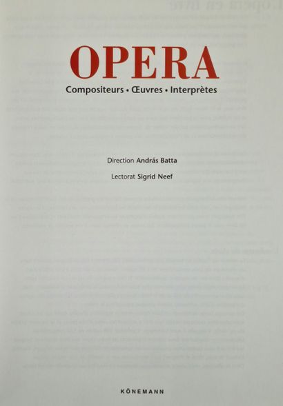 3 BOOKS ON OPERA AND PERFORMANCES :
- OPERA...