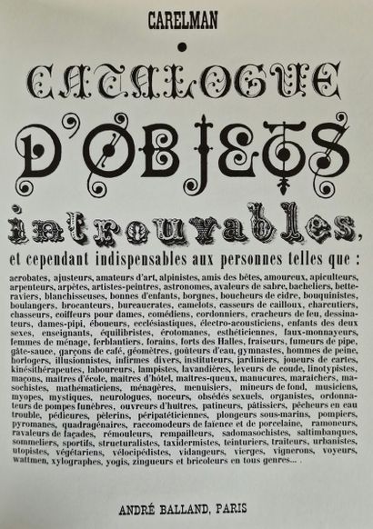 CATALOGUE OF INTRODUCABLE OBJECTS, (CARELMAN),...