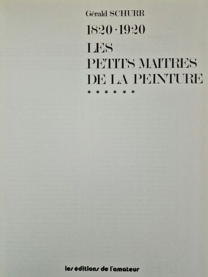 LES PETITS MAITRES DE LA PEINTURE, 1820-1920,...