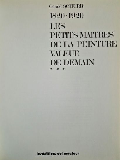 LES PETITS MAITRES DE LA PEINTURE, 1820-1920,...
