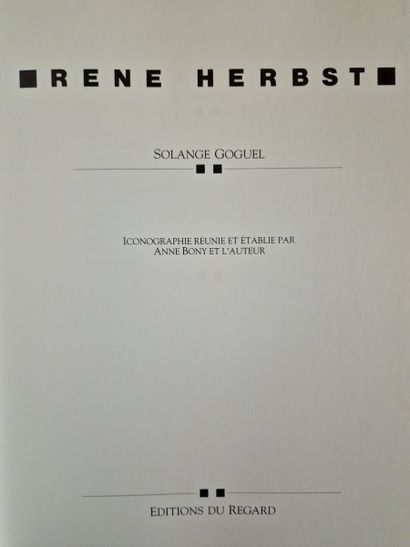 RENE HERBST, (GOGUEL, Solange), Regard, Paris...
