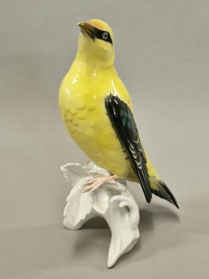 SAXE - MANUFACTURE KARL ENS - STATUETTE D'OISEAU...