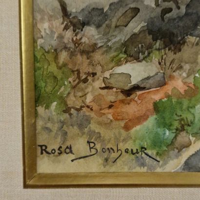 Rosa BONHEUR (1822-1899)
Les rochers
AQUARELLE...