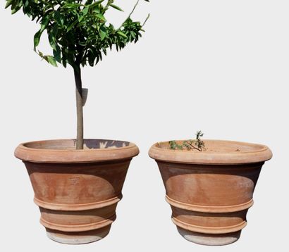 GALESTRO TREQUANDA - PAIRE DE VASES DE JARDIN...