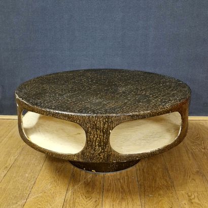DESIGN, 1970 - TABLE BASSE organique en composition...