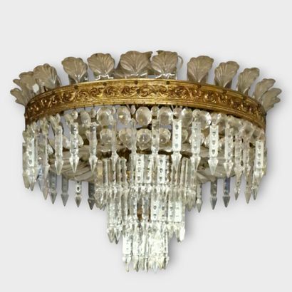 SUSPENSION COURONNE A CINQ LUMIERES INTERIEURES...