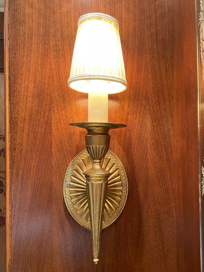 SET OF 4 Directoire - Modern gilt bronze...