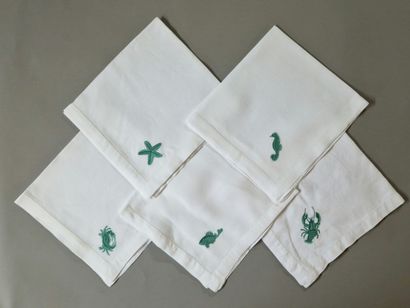 THE WHITE HOUSE - SUITE DE 25 SERVIETTES...