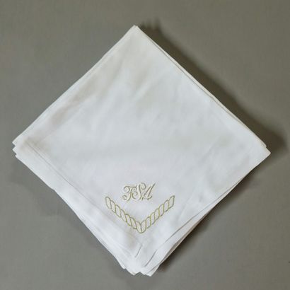 D. PORTHAULT - SET OF 14 MODERN TABLE CLOTHES...