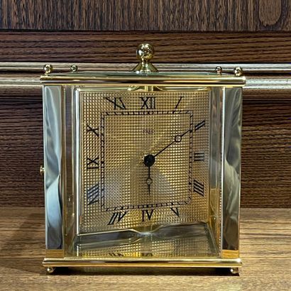 FRED - CAGE DESKTOP CLOCK - Modern gilt brass...