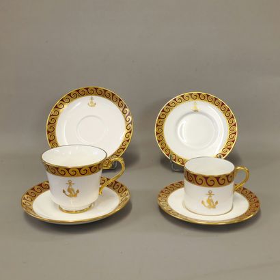 33 PIECES Modern white porcelain COFFEE AND...