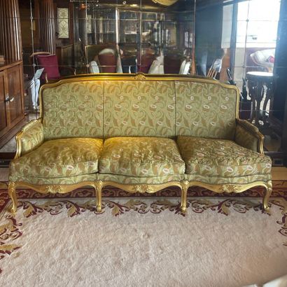 Louis XV - Moderne style LARGE MOVING FLAT-BACKED...