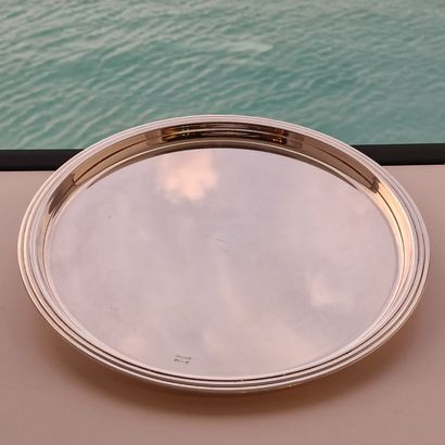 CHRISTOFLE SUITE DE 3 PLATEAUX DE SERVICE...