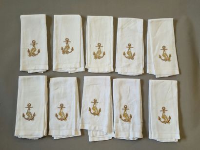 SUITE DE 11 PETITES SERVIETTES DE TOILETTE...