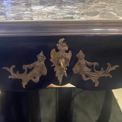 * Pair of Louis XV - Modern style blackened...