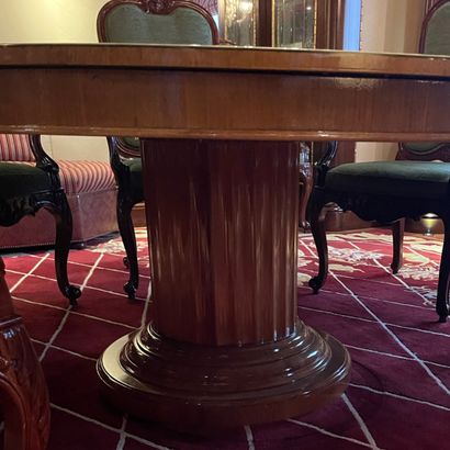 * PAIR OF LARGE ROUND TRANSFORMING DINING...