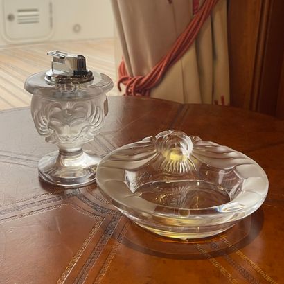 LALIQUE France - BRIQUET DE TABLE A GAZ ET...