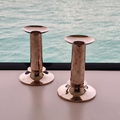 PAIR OF COLUMN TABLE CANDLES - Germany -...