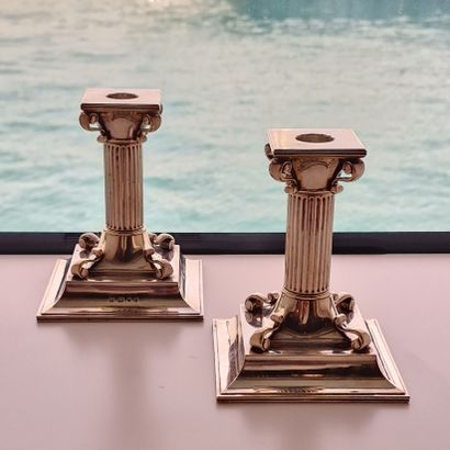 PAIR OF Art Deco style TABLE CANDLES with...