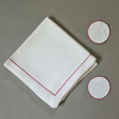 D. PORTHAULT - SET OF 18 TABLE TOWELS (48...