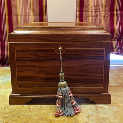 LINLEY - Rectangular CIGAR CELLAR in exotic...