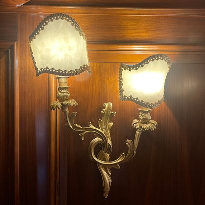 SET OF 4 Louis XV - Modern style TWO LIGHT...