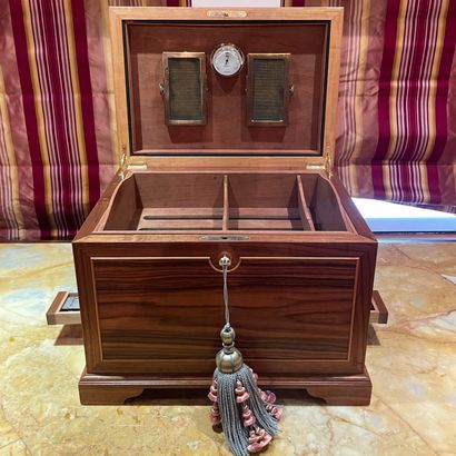 LINLEY - Rectangular CIGAR CELLAR in exotic...