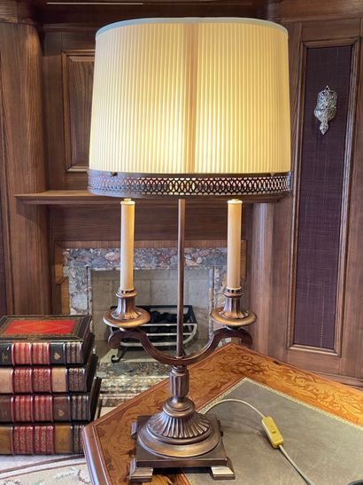 Italian-style TWO-LIGHT OFFICE LAMP - 19th...