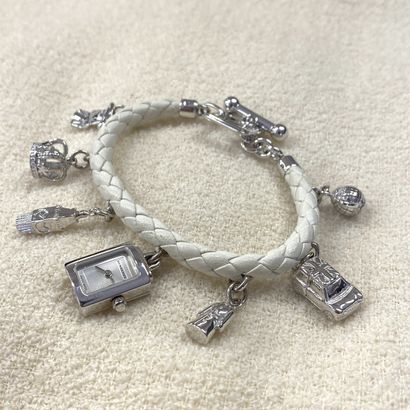 BURBERRY - WATCH in silver-plated metal and...